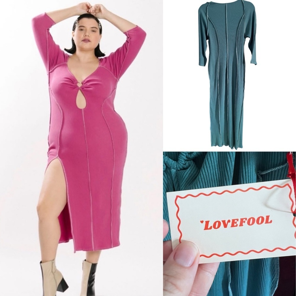 NWT Lovefool Women’s Bodycon Dress in Green size 2X